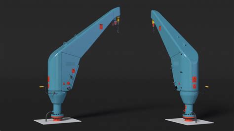 3D Crane for Offshore Platform Rigged for Cinema 4D model | 3D Molier ...