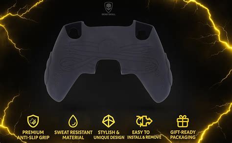 DEADSKULL PS5 Remote Silicone Sleeve – Thunder Edition Themed Anti-Slip ...