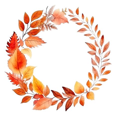 Autumn Watercolor Wreaths And Borders Autumn Leaves Watercolor Wreath