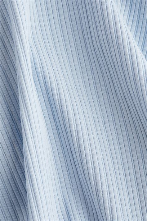 Ribbed henley top - Light blue - Ladies | H&M IN