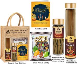 The Aroma Factory Happy Diwali Gift Hamper Set (Swad Mix 25 Candy,Laxmi ...