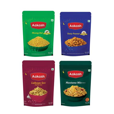 Sev, Mixture & Peanut Combo (Pack of 4) – Aakash Namkeen