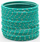 Set of 24 Plain Matte Textured Metal Bangles By Leshya – BANGLES BY LESHYA