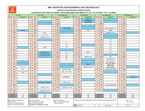 Revised Academic Calendar 2025-2026 ODD SEM - SSM Institute - Studocu