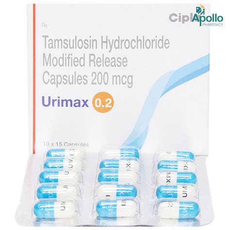 Urimax 0.2 Capsule 15's Price, Uses, Side Effects, Composition - Apollo ...