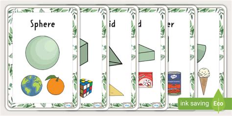 Botanical Themed 3D Objects Posters With Everyday Examples Poster