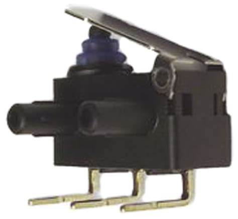 D2HW-BR221M Omron | Omron Lever Micro Switch, Through Hole Terminal, 2 ...