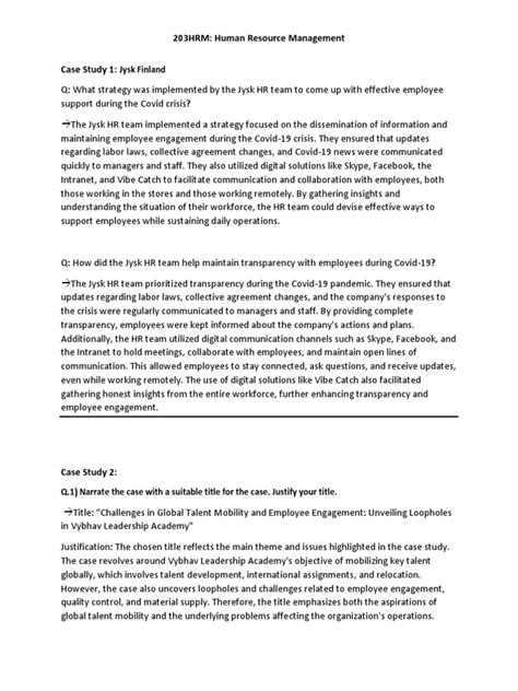 Image result for HR Case Study Examples