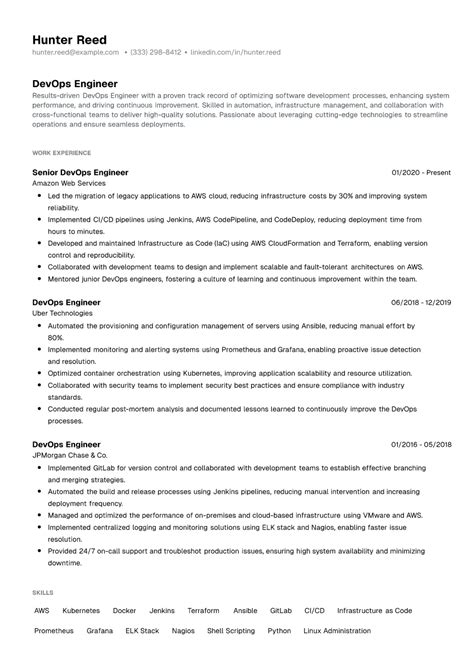Image result for DevOps Engineer Resume