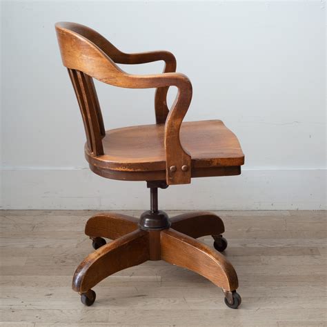 Adjustable Sikes Swivel Oak Desk Chair c.1940 | S16 Home