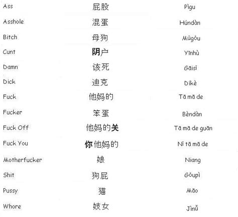 Chinese Swear Words - Learn Chinese | Mandarin Chinese Language ...