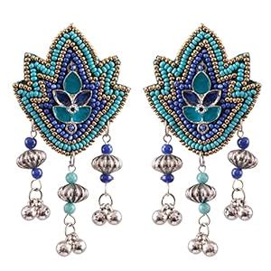 University Trendz Bohemia Colorful Handmade Bead Hoop Dangle Earrings ...