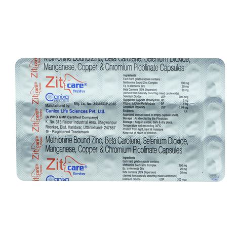 Zitcare Capsule 30's Price, Uses, Side Effects, Composition - Apollo ...