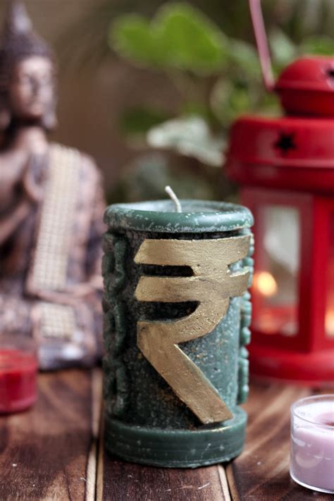 Rupee Candle with Gold Paint (Flakes) – The Lilith store