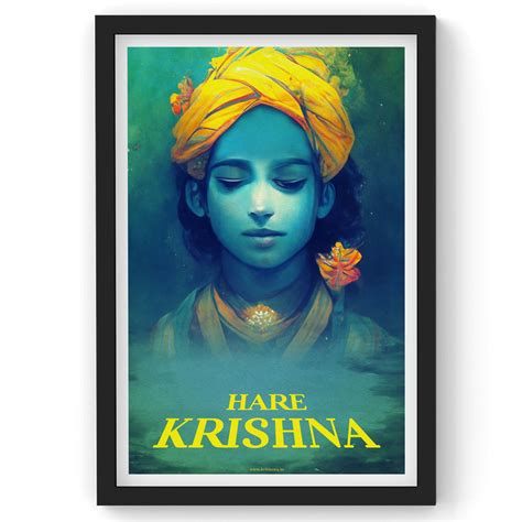 Hare Krishna, Krishna Wall Art, Hindu God Wall Art, Krishna Devotee Gi ...