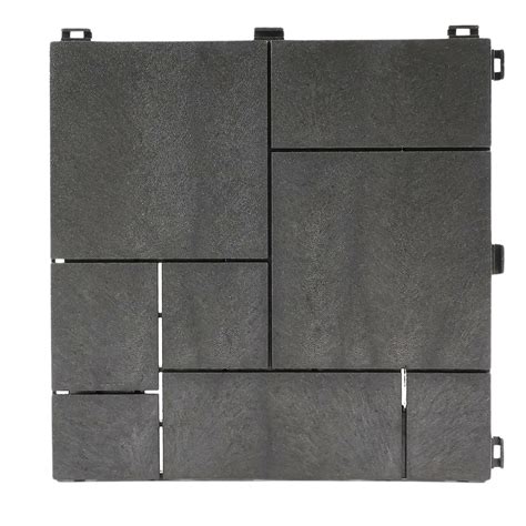 Placa podea exterior, S-tyle Mosaico, antracit, 300 x 300 x 20 mm | Dedeman