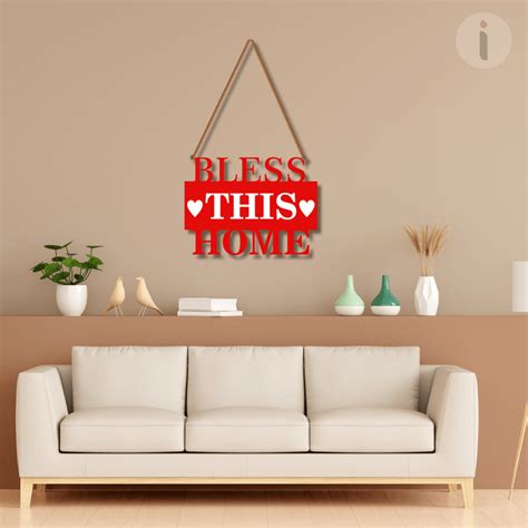 Bless This Home Wooden Wall Hanging