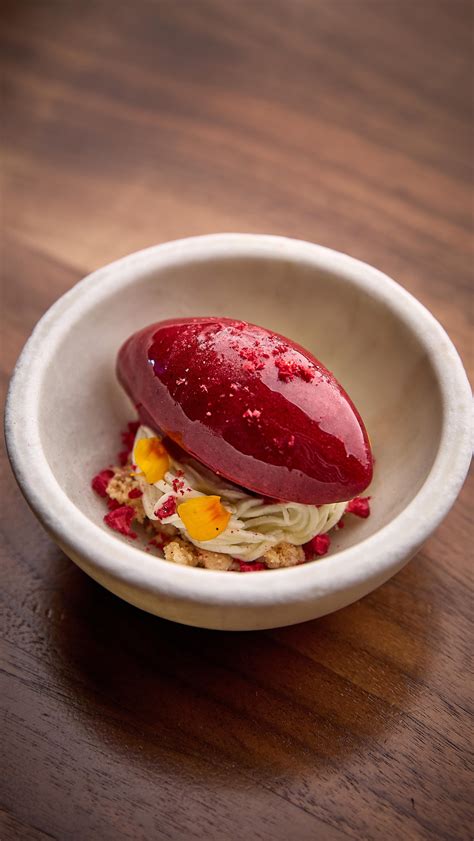 BOKA Chicago | ⁠Hibiscus sorbet, ginger milk foam, and lime | The first ...