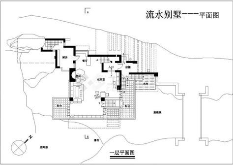 流水别墅流线分析图,室内流线分析图,流线分析图(第2页)_大山谷图库