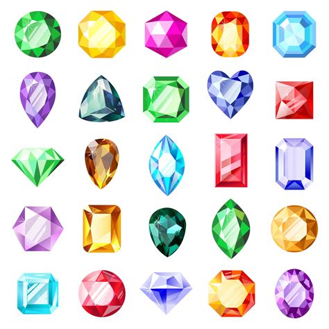 Premium Vector | Jewel gemstones. Jewelry crystal gems, diamond jewel ...