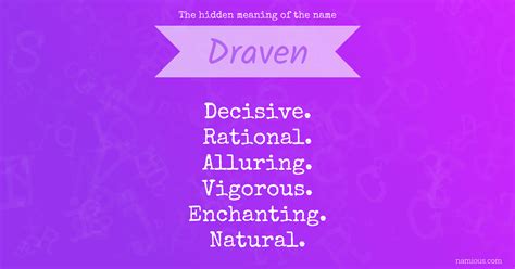 The hidden meaning of the name Draven | Namious