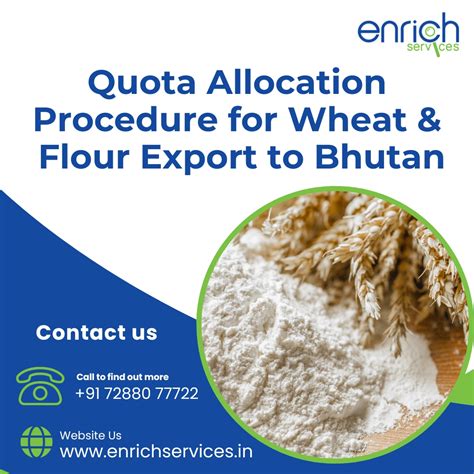 Quota Allocation Procedure for Wheat & Flour Export to Bhutan - Dgft Notification