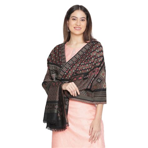 Buy Mirza Woven Design Woolen Shawl Online | Shingora