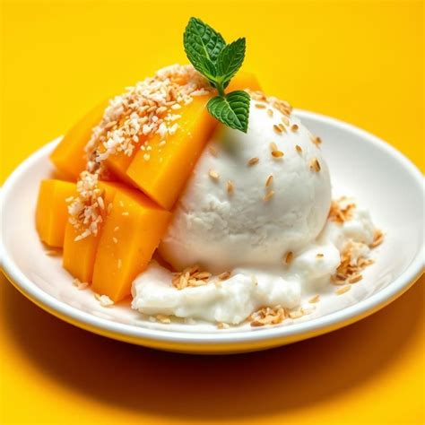 Coconut Mango Sticky Rice Ice Cream Recipe - A Tropical Thai Dessert ...
