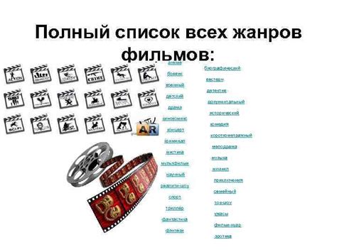 Жанры кино Полный список всех жанров фильмов: