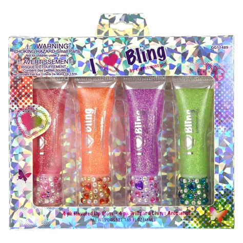 Buy I Love Bling Flavored Lip Gloss with Gem Top, 4 Count Online at Low ...