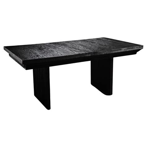 1957 Handcrafted Black Oak Rectangular Dining Table For Sale at 1stDibs ...