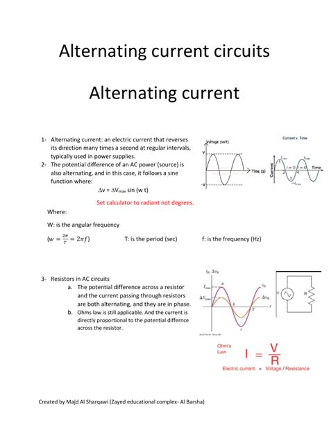 Image result for Alternating Current Examples
