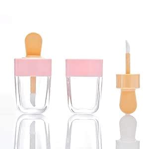 Buy AKOAK 2 Pcs 6ml Cute Pink Ice Cream Lip Gloss Empty Bottle ...