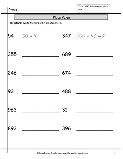Image result for Expanded Form Grade 4 Worksheets