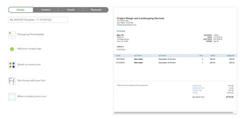 Image result for QuickBooks Invoice Template