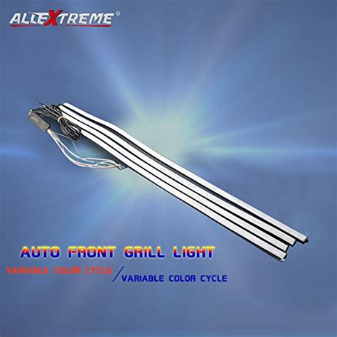 Allextreme EXRGBNL 4X 60CM RGB LED Car Net DRL Flow Flashing Dynamic ...