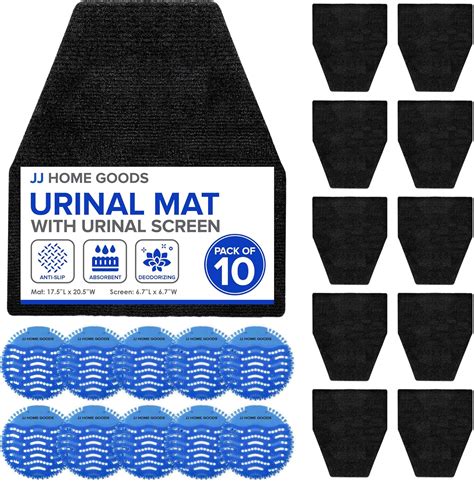 Amazon.com: 10 Pack Urinal Mats for Men + 10 Blue Urinal Screen ...