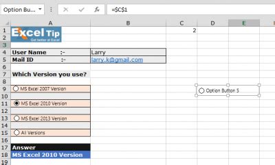 Image result for How to Create Radio Button in Excel