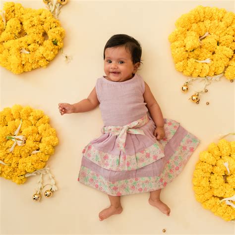 Tiny Tulip - Ethnic two-layer frock