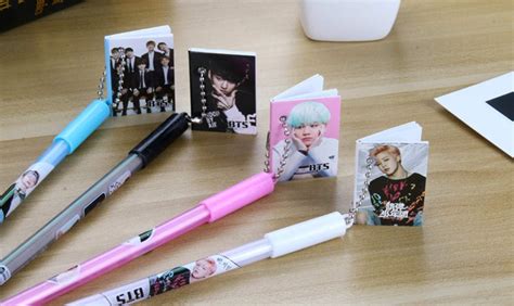 Buy JinYu 4 Pack Kpop BTS Bangtan Boys Ballpoint Gel Pen Support Army ...