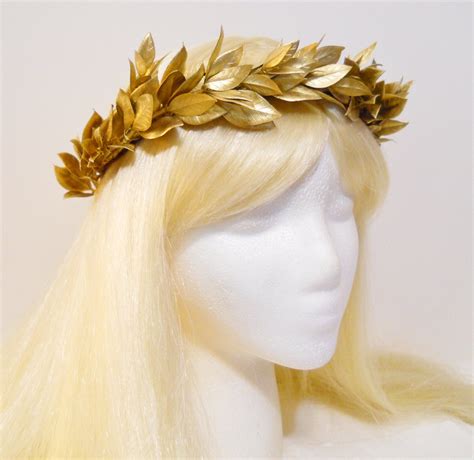 Gold Leaf Crown Laurel Wreath Greek Roman Goddess Golden