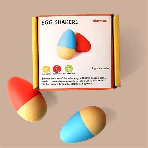 Wooden Egg Shakers - Buy Orange & Blue Egg-shaped Rattles For Babies ...