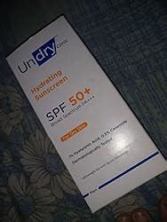 Undry Hydrating Sunscreen for Dry Skin (50gm) Lightweight, Photostable ...
