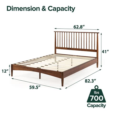 Queen Size Bed Frame Dimensions HD] Wooden Bed | Bedroom Furniture