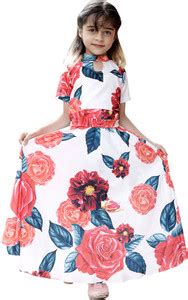 MISS AYSE Girls Maxi/Full Length Festive/Wedding Dress Price in India ...