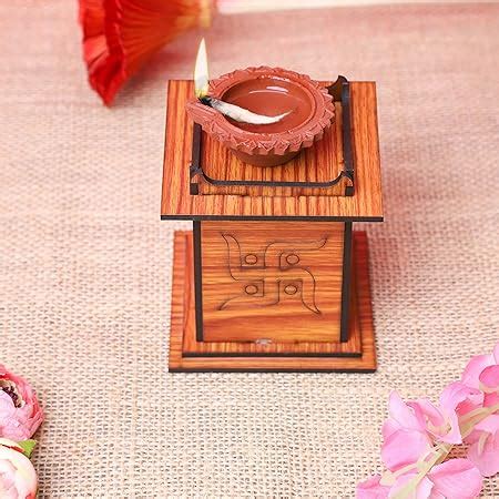 Buy WOODEN VILLA Diya Choice Hand Crafted Unique Beautiful Wooden Diya ...