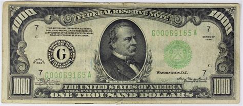 Sold Price: 1934 $1000 BILL - June 3, 0119 12:00 PM EDT