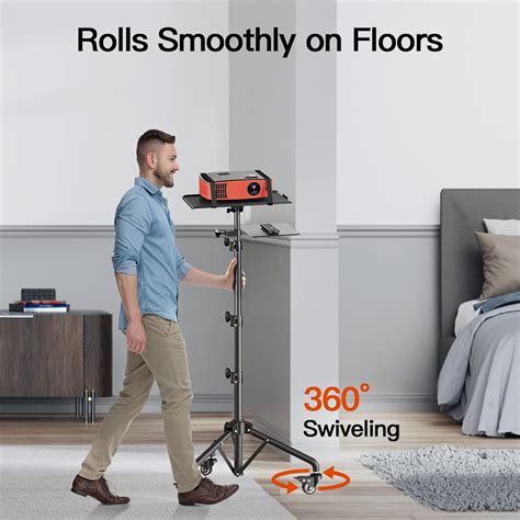 AMADAHOMEFURNISHING Amada Projector Stand with Wheels, Height ...
