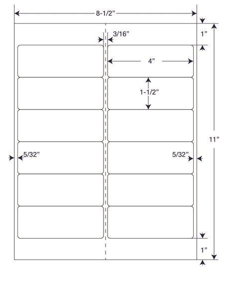 4″ x 1-1/2″ Laser Labels on 8-1/2″ x 11″ – Data Label, Inc.