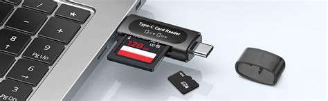 Chsoeal 4 in 1 SD & TF Card Reader with Type-C & USB Ports, Portable ...